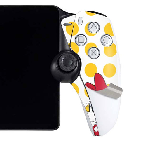Disney Minnie Mouse Profile Yellow Dots PlayStation Portal Remote Player Skin