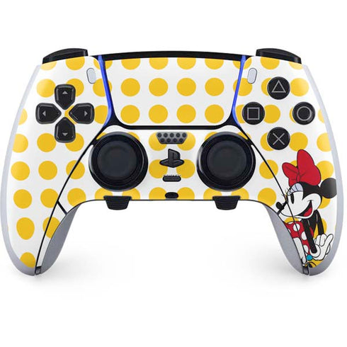 Disney Minnie Mouse Profile Yellow Dots PlayStation PS5 Skins