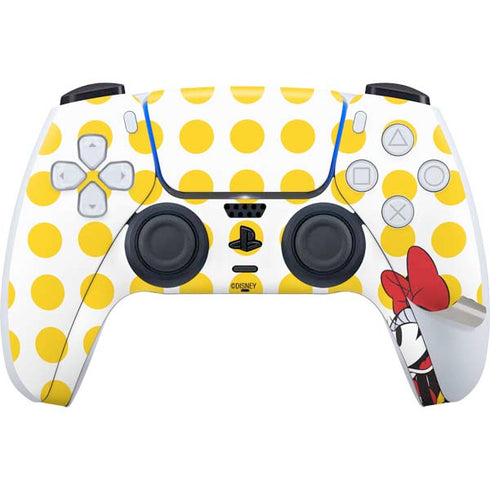 Disney Minnie Mouse Profile Yellow Dots PS5 Pro Bundle Skin