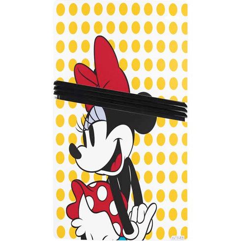 Disney Minnie Mouse Profile Yellow Dots PS5 Pro Console Skin