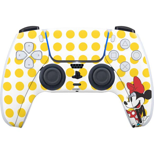 Disney Minnie Mouse Profile Yellow Dots PlayStation PS5 Skins