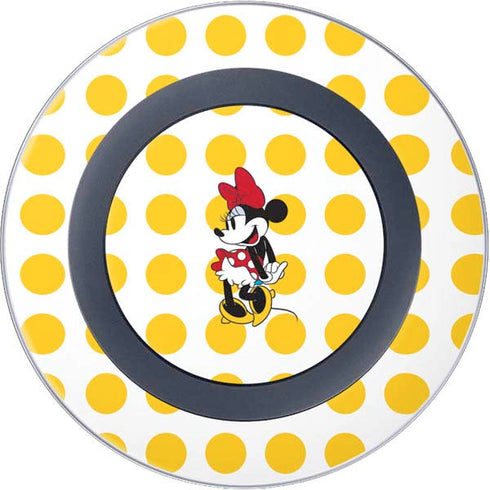 Disney Minnie Mouse Profile Yellow Dots Wireless Charger Skin