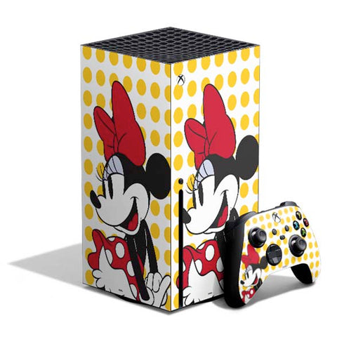 Disney Minnie Mouse Profile Yellow Dots Xbox Series X Bundle Skin