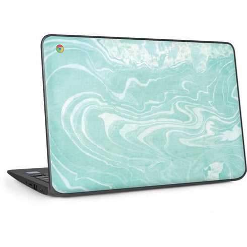 Mint Marbling HP Chromebook Skin