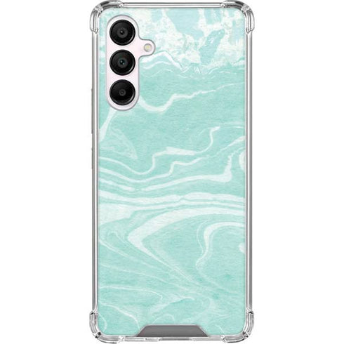 Mint Marbling Galaxy A16 5G Clear Case