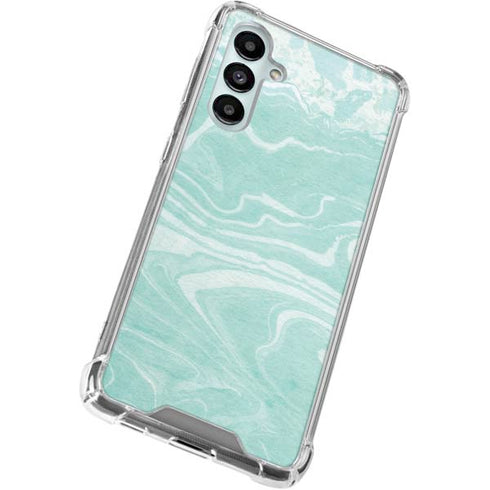 Mint Marbling Galaxy A16 5G Clear Case