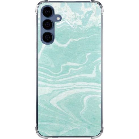Mint Marbling Galaxy A35 5G Clear Case