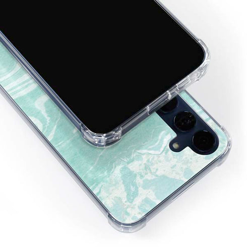 Mint Marbling Galaxy A35 5G Clear Case