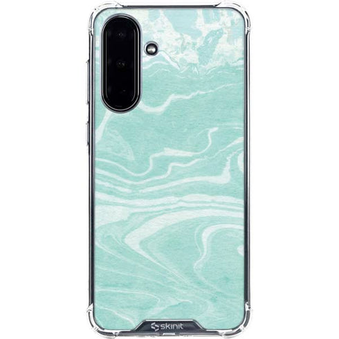 Mint Marbling Galaxy A36 5G Clear Case