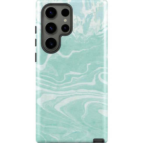 Mint Marbling Galaxy S23 Ultra Pro Case