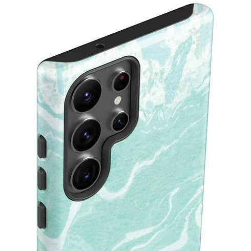 Mint Marbling Galaxy S23 Ultra Pro Case