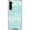 Mint Marbling Galaxy S24 FE Clear Case