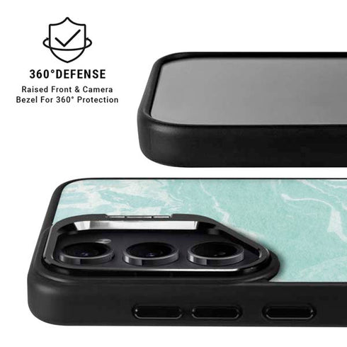 Mint Marbling Galaxy S24 FE Kickstand Case