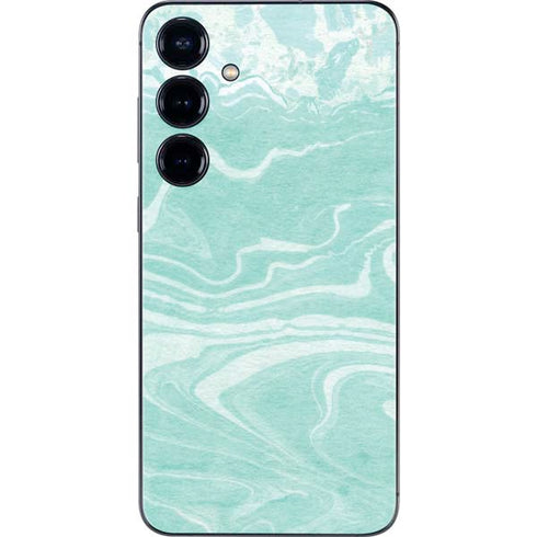 Mint Marbling Galaxy S24 Plus Skin