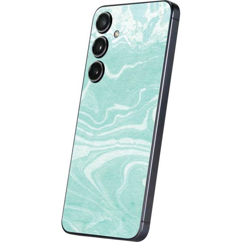 Mint Marbling Galaxy S25 Plus Skin