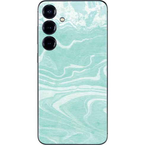 Mint Marbling Galaxy S25 Skin