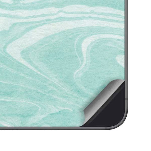 Mint Marbling Galaxy S24 Skin