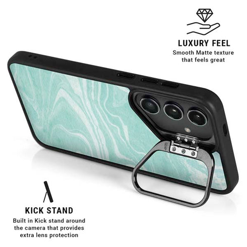 Mint Marbling Galaxy S24 Ultra Kickstand Case