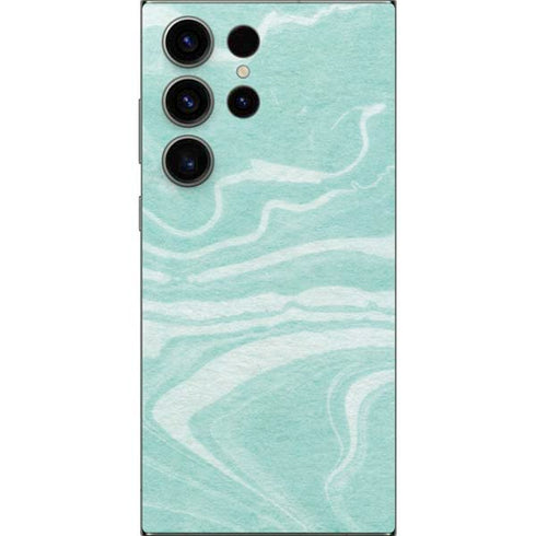 Mint Marbling Galaxy S24 Ultra Skin