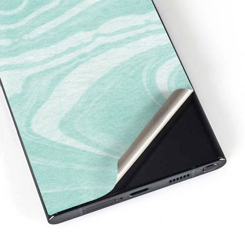 Mint Marbling Galaxy S24 Ultra Skin
