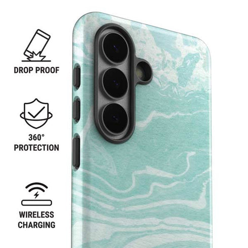 Mint Marbling Galaxy S26 Impact Case
