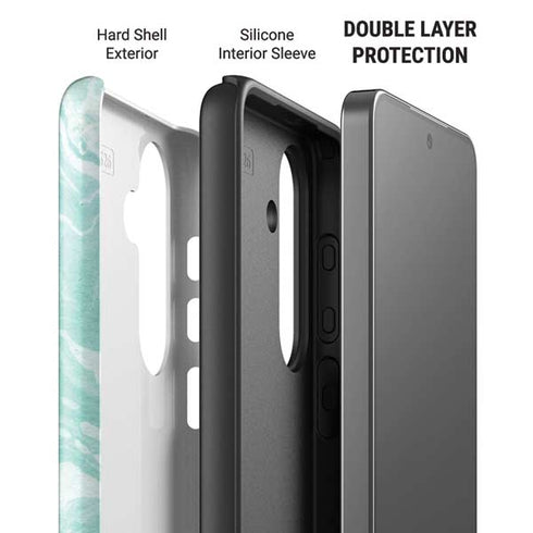 Mint Marbling Galaxy S26 Plus Impact Case