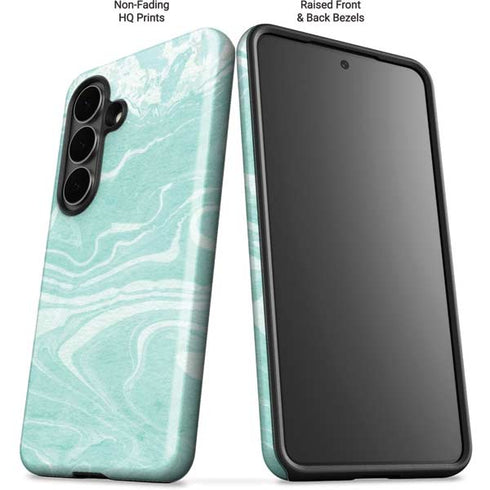 Mint Marbling Galaxy S26 Plus Impact Case