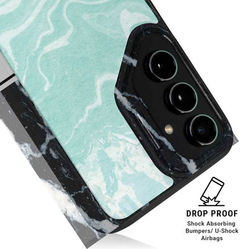 Mint Marbling Galaxy S26 Ultra Kickstand Case