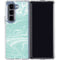 Mint Marbling Galaxy Z Fold5 5G Clear Case