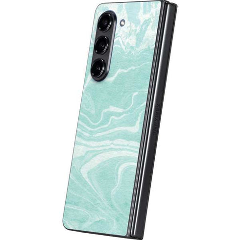 Mint Marbling Galaxy Z Fold5 5G Skin