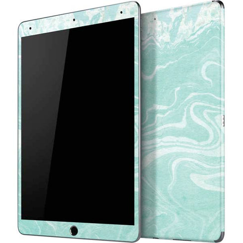 Mint Marbling iPad Skins