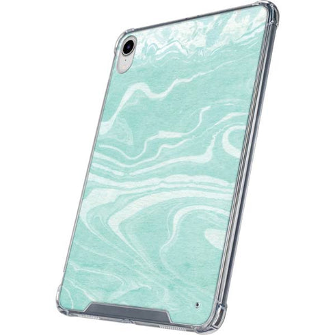 Mint Marbling iPad 11th Gen (2025) Clear Case