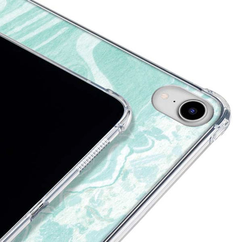 Mint Marbling iPad 11th Gen (2025) Clear Case