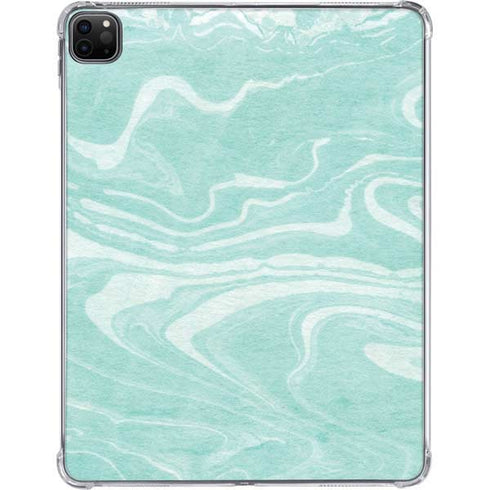 Mint Marbling iPad Pro 11in (2024) Clear Case