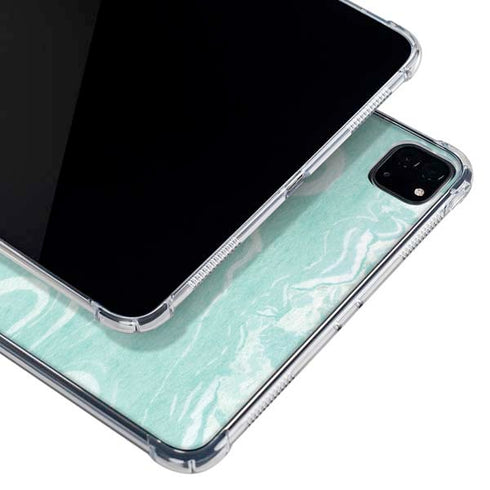 Mint Marbling iPad Pro 11in (2024) Clear Case