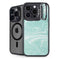 Mint Marbling iPhone 14 Pro Max Kickstand Case