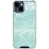 Mint Marbling iPhone 15 Clear Case