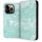 Mint Marbling iPhone 15 Pro Folio Case