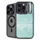 Mint Marbling iPhone 15 Pro Max Kickstand Case