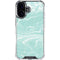 Mint Marbling iPhone 16 Clear Case