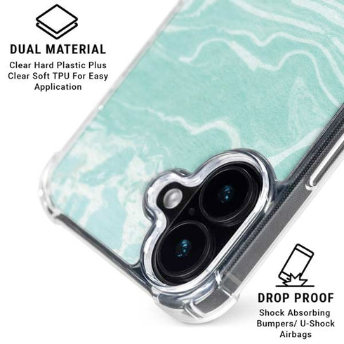Mint Marbling iPhone 16 MagSafe Case