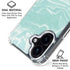 Mint Marbling iPhone 16 Plus Clear Case