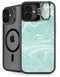 Mint Marbling iPhone 16 Plus Kickstand Case