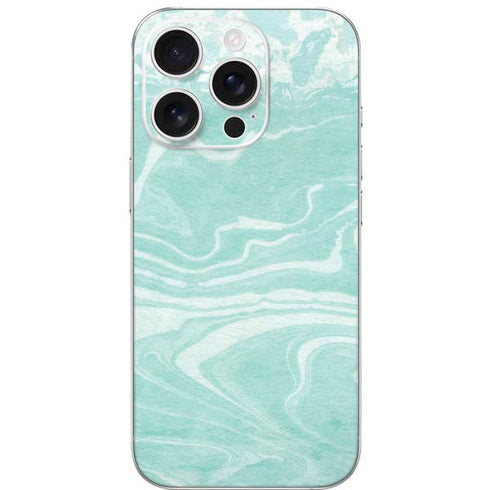 Mint Marbling iPhone 16 Pro Skin