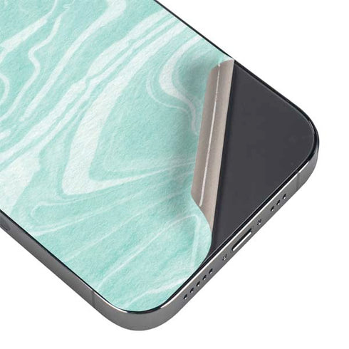Mint Marbling iPhone 16 Pro Skin