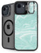 Mint Marbling iPhone 16e Kickstand Case