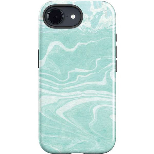 Mint Marbling iPhone 16e Impact Case