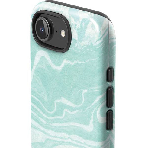 Mint Marbling iPhone 16e Impact Case