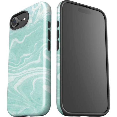 Mint Marbling iPhone 16e Impact Case