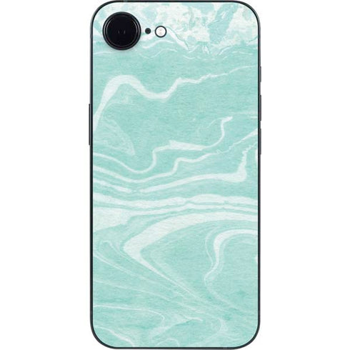 Mint Marbling iPhone 16e Skin